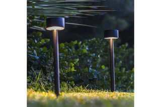 2 balises solaires LED extérieures Forty - Noir