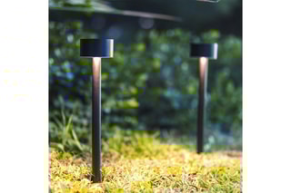 2 balises solaires LED extérieures Forty - Noir