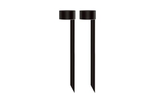 2 balises solaires LED extérieures Forty - Noir