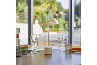 Draadloze Oplaadbare Ledstaanlamp op Voet Roby Wit