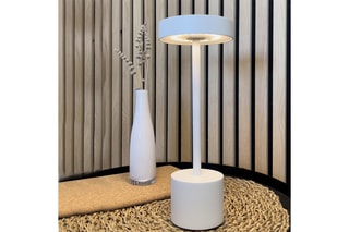 Draadloze Oplaadbare Ledstaanlamp op Voet Roby Wit