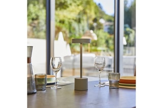 Draadloze Oplaadbare Ledstaanlamp op Voet Roby Lichtgrijs
