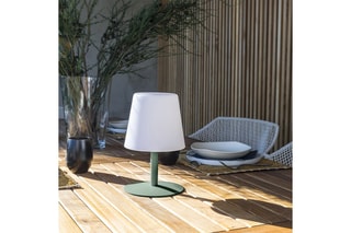 Lampe de table sans fil LED rechargeable Standy - Vert et blanc