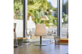 Lampe de table sans fil LED rechargeable Standy - Vert et blanc