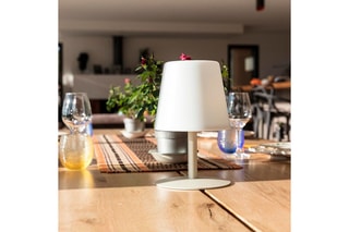 Lampe de table LED Standy - Blanc et écru
