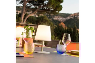 Lampe de table LED Standy - Blanc et écru