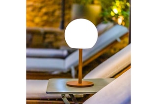 Draadloze Lamp Luny Wit en Naturel