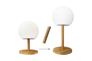 Draadloze Lamp Luny Wit en Naturel