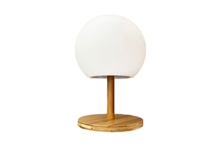 Draadloze Lamp Luny Wit en Naturel
