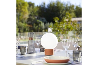 Ledlamp Terra Concrète Terracotta en Wit