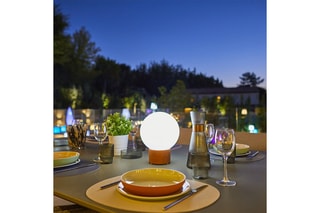 Ledlamp Terra Concrète Terracotta en Wit