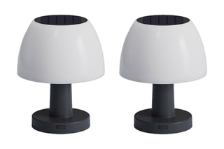 2 Solar Ledtafellampen Lumina - Wit en Zwart