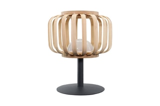 Bamboe Ledlamp Standy Mini  Zwart en Beige