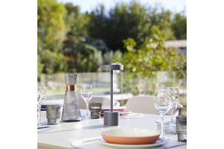 Ledtafellamp Roby Wit en Zwart -