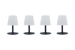 4 Ledlampen standy mini rock Wit en Zwart