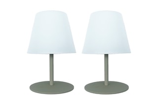 2 Draadloze Ledlampen op Voet Twins Bohème Groen