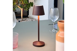 Draadloze Ledtafellamp EMILY Roestbruin H25cm