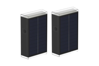 2 Appliques murales solaires RODY H18 cm