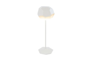 Draadloze Aluminium Tafellamp STONE Wit H33 cm