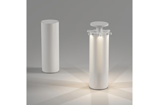 Draadloze Aluminium Touch Tafellamp FIREWORK Wit H24 cm