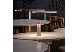 Draadloze Aluminium Touch Tafellamp FIREWORK Rood H24 cm