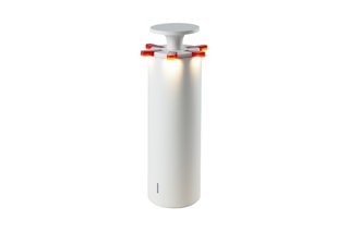 Draadloze Aluminium Touch Tafellamp FIREWORK Rood H24 cm