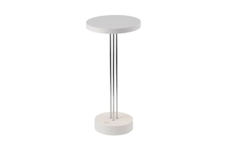 Draadloze Aluminium Tafellamp TRIZIO Wit H33 cm