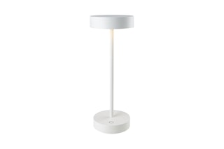 Draadloze Aluminium Tafellamp SANDY Wit H33 cm