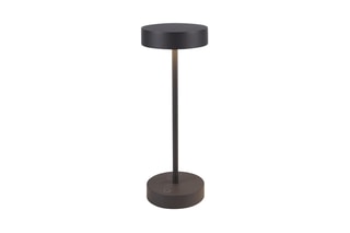 Draadloze Aluminium Tafellamp SANDY Zwart H33 cm