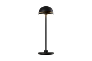 Draadloze Aluminium Touch Tafellamp LED DUPLO CUP Zwart H26 cm