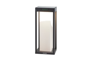 Potelet solaire en aluminium RADIA MINI MOON H35cm
