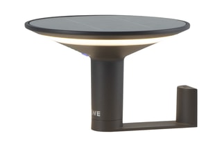 Applique murale solaire aluminium KEOPE WALL Noir H14cm