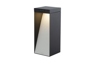 Potelet solaire en aluminium MILIO SIDE H35cm