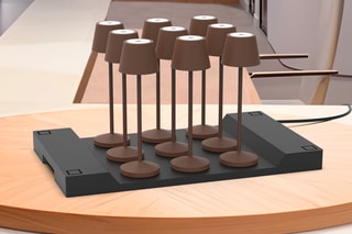 9 Tafellampen EMILY Roestbruin + Oplaadstation