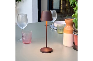 9 Tafellampen EMILY Roestbruin + Oplaadstation