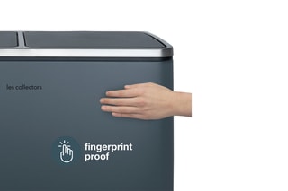Afvalscheiding Roestvrijstalen Pedaalemmer 2 Compartimenten  60 l