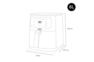 Frituurpan zonder olie - 6 l - 1500 W