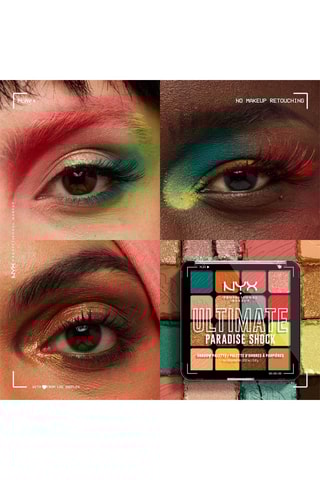 Palette vegan 16 fards à paupières Ultimate - Paradise Shock - 16 x 0,8 g