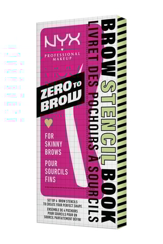 4 pochoirs à sourcils Brown Stencil Book - Thin Brow