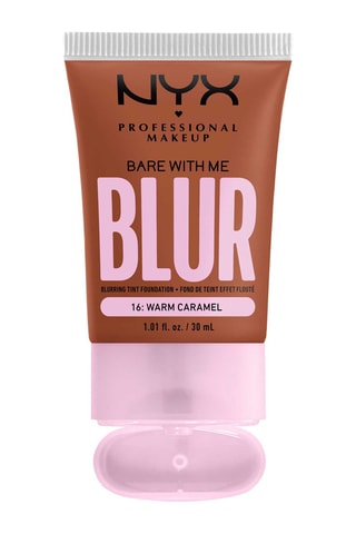 Base líquida vegan acabamento aveludado 12 h Bare With Me Blur - N°16 Warm Caramel - 30 ml