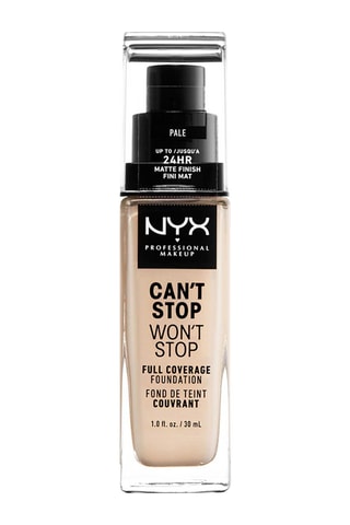 Fond de teint liquide couvrant mat vegan 24 h Can't Stop Won't Stop - Pale - Peaux normales - 30 ml