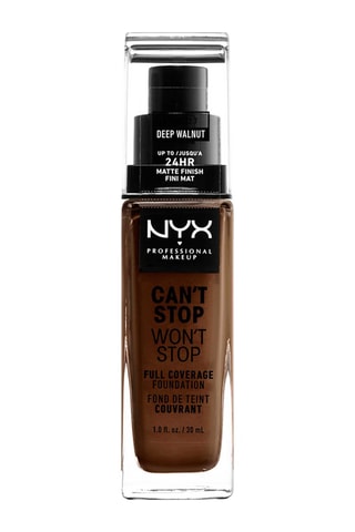 Fond de teint liquide couvrant mat vegan 24 h Can't Stop Won't Stop - Deep Walnut - Peaux normales - 30 ml