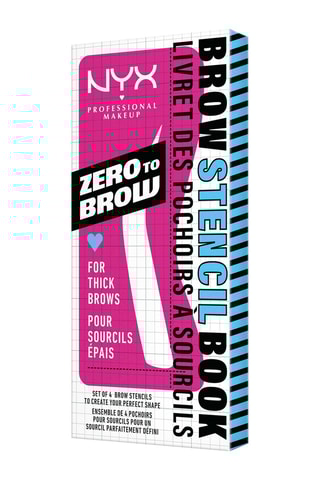 4 pochoirs à sourcils Brown Stencil Book - Thick Brow