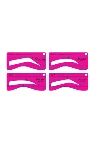 4 pochoirs à sourcils Brown Stencil Book - Thick Brow