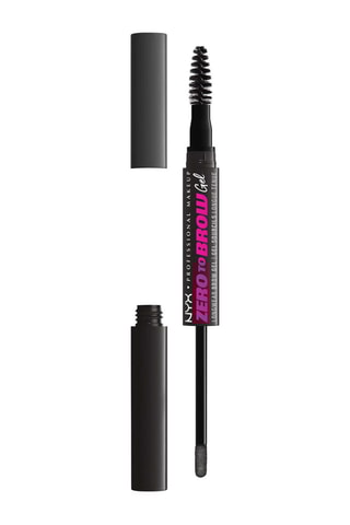 Gel teinté vegan longue tenue double embout sourcils Zero To Brow Gel - Black - 2 ml