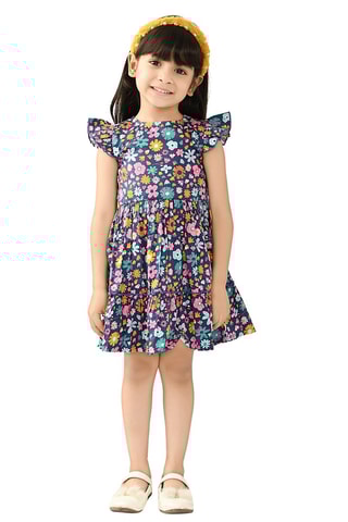 Jurk Marineblauw en Roze