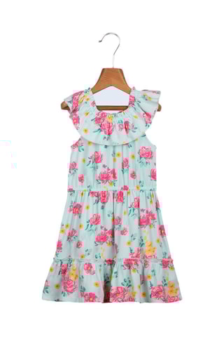 Jurk Groen en Roze