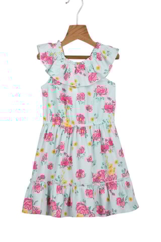 Jurk Groen en Roze