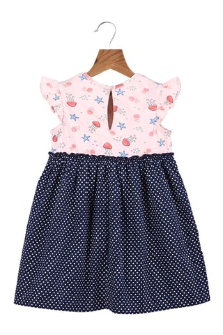 Jurk Roze en Marineblauw