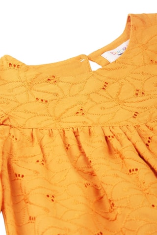 Jurk met Engelse Borduursels Oranje